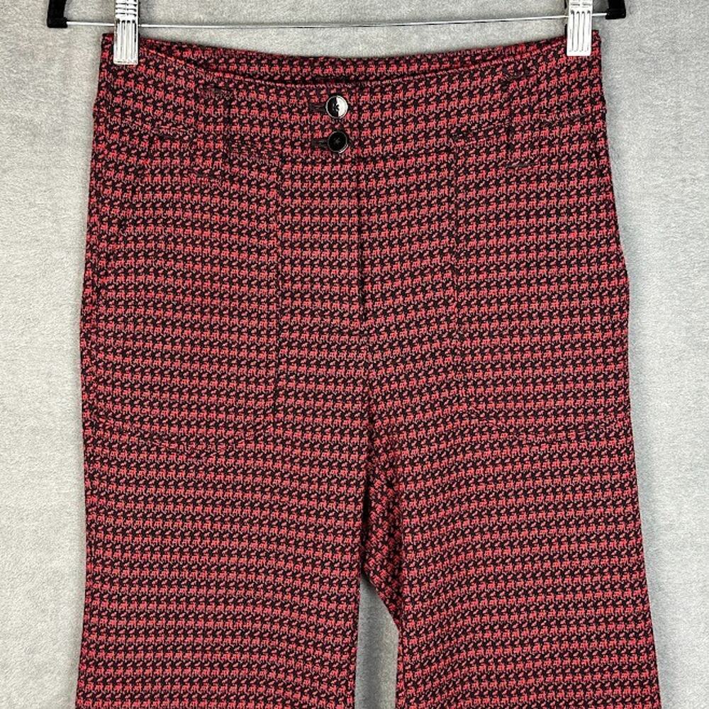 Maeve Anthropologie Pants Womens 6P Red Naomi Flare Stretch Preppy Academia - Picture 3 of 13